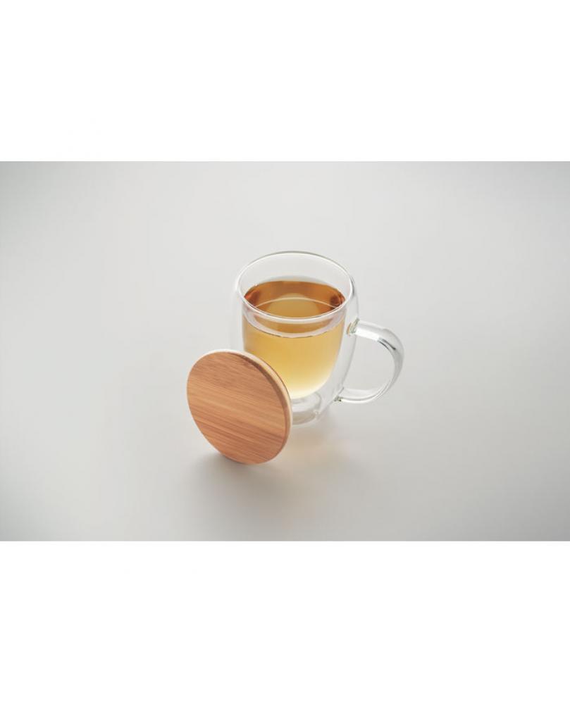 TIROL Taza borosilicato doble pared