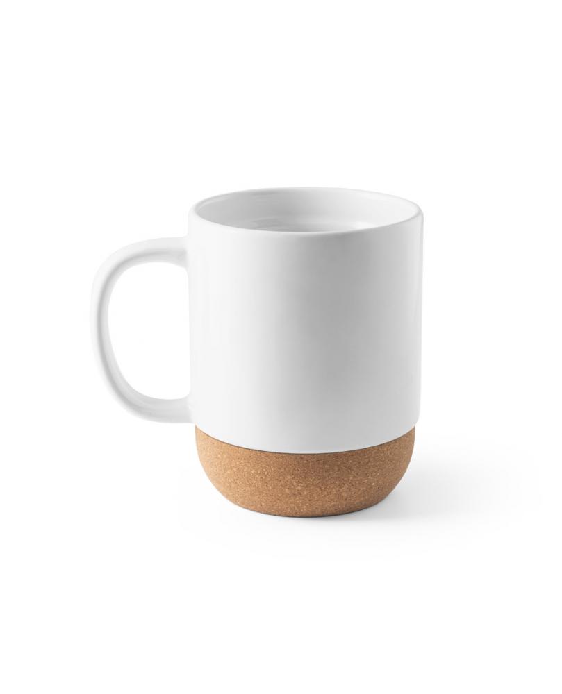 RORY SUB. Taza de cerámica con base de corcho 410 mL