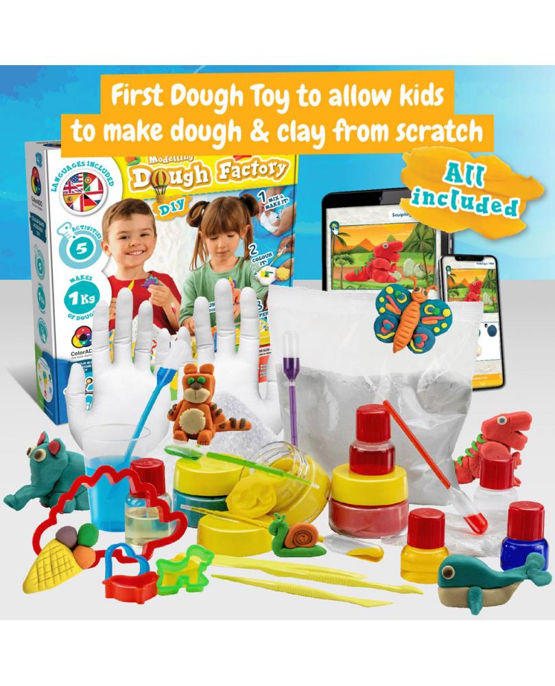 Modeling Dough Factory Kit II. Juego educativo suministrado con una bolsa de regalo plegable de 190T