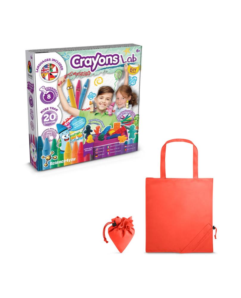 Crayon Factory Kit II. Juego educativo suministrado con una bolsa de regalo plegable de 190T