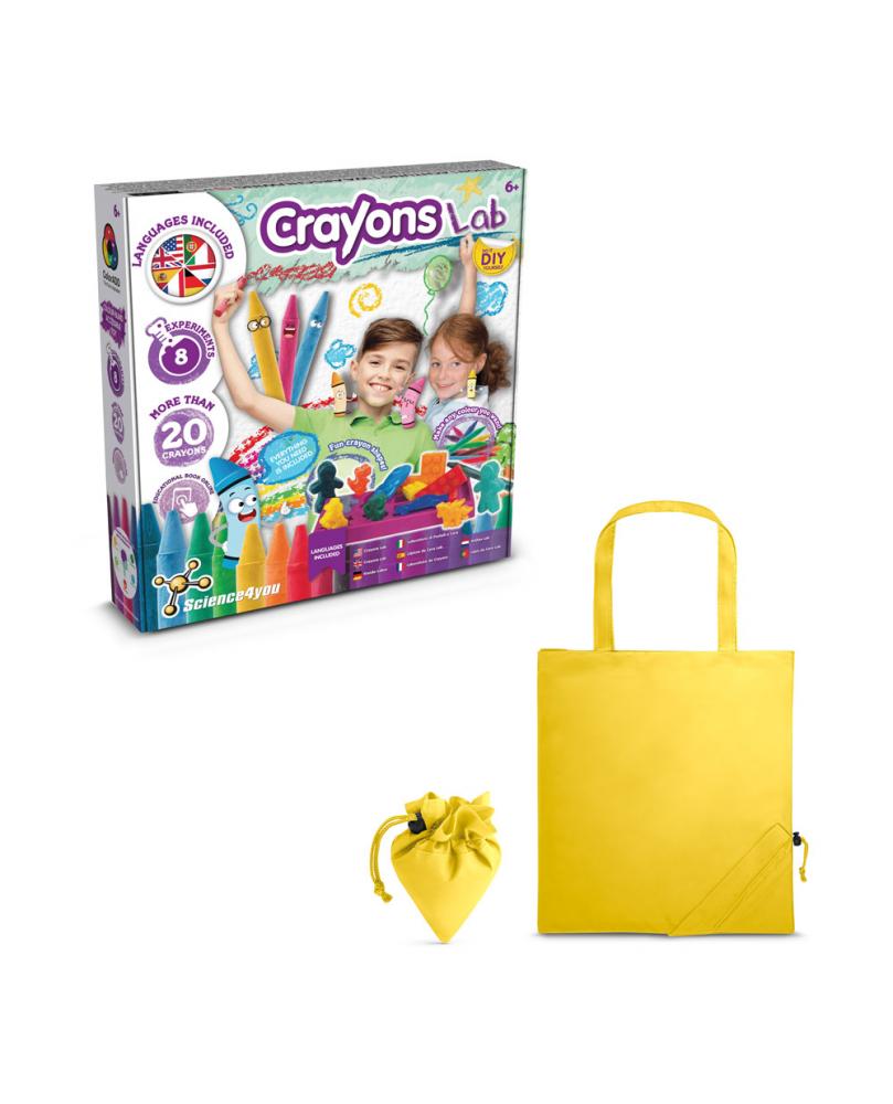 Crayon Factory Kit II. Juego educativo suministrado con una bolsa de regalo plegable de 190T