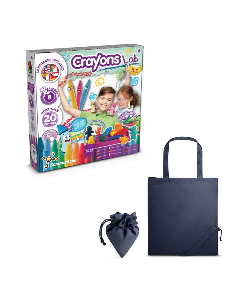 Crayon Factory Kit II. Juego educativo suministrado con una bolsa de regalo plegable de 190T