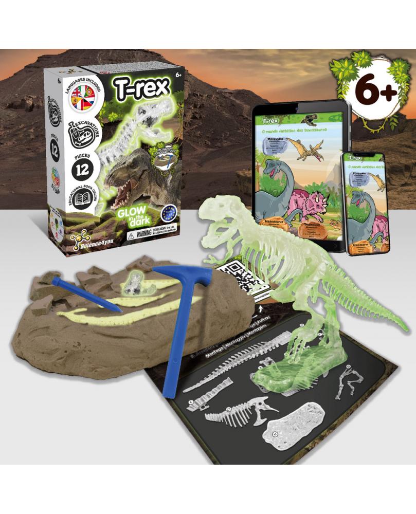 Fossil Excavation Kit III. Juego educativo suministrado con una bolsa de regalo de papel kraft (115 g/m²)