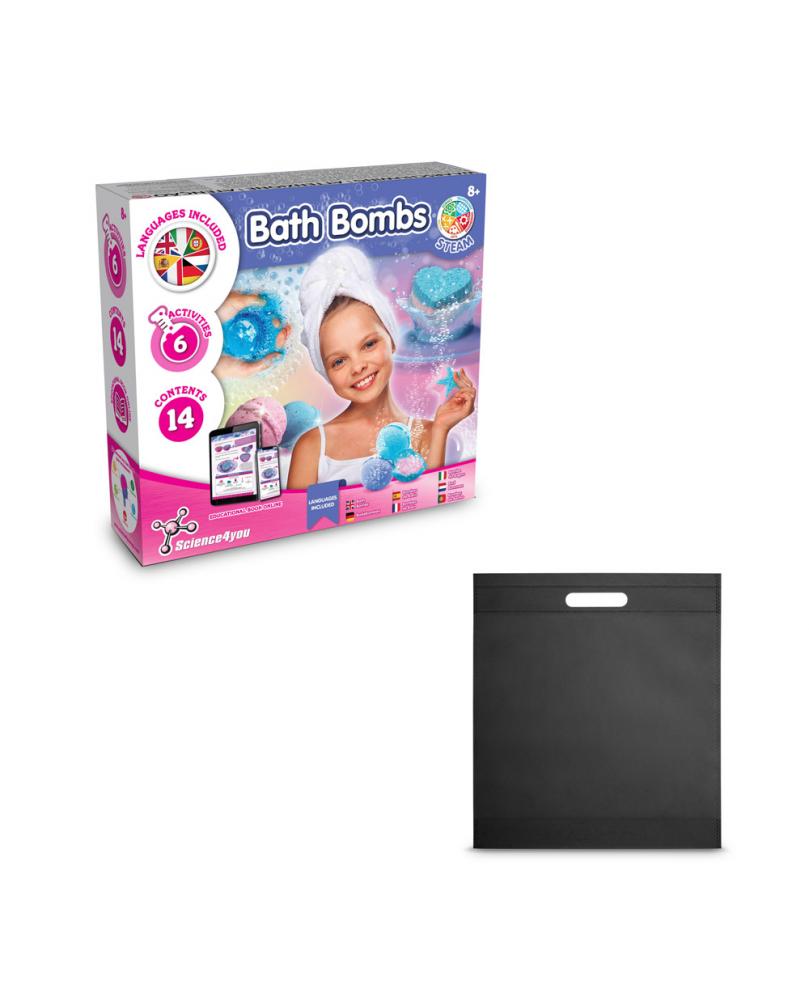 Bath Bombs Kit IV. Juguete educativo suministrado con una bolsa de regalo de non woven (80 g/m²)