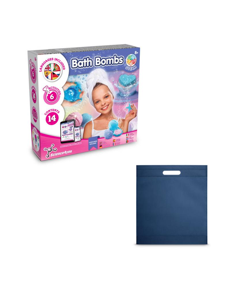 Bath Bombs Kit IV. Juguete educativo suministrado con una bolsa de regalo de non woven (80 g/m²)