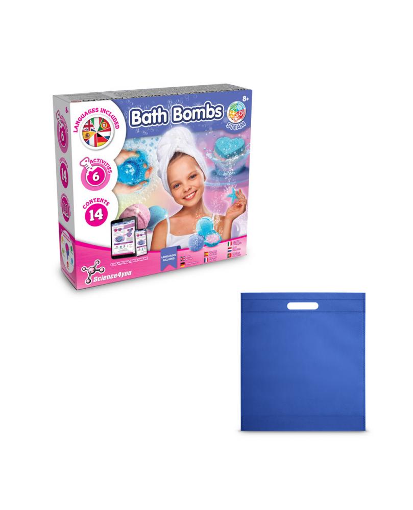 Bath Bombs Kit IV. Juguete educativo suministrado con una bolsa de regalo de non woven (80 g/m²)