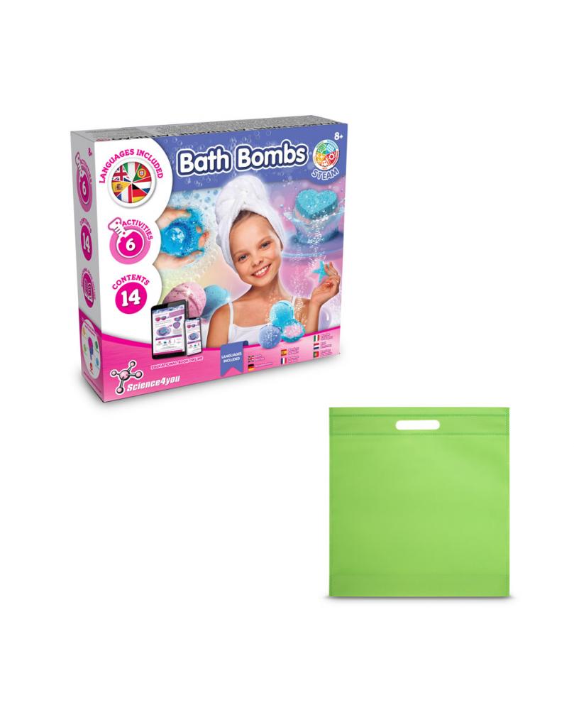 Bath Bombs Kit IV. Juguete educativo suministrado con una bolsa de regalo de non woven (80 g/m²)