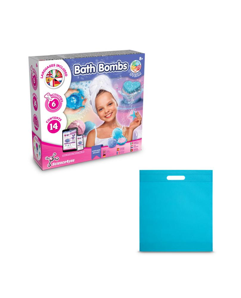 Bath Bombs Kit IV. Juguete educativo suministrado con una bolsa de regalo de non woven (80 g/m²)