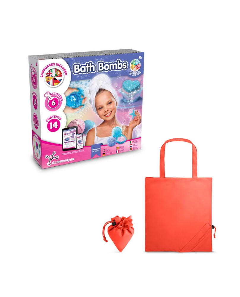 Bath Bombs Kit V. Juguete educativo suministrado con una bolsa de regalo plegable de 190T