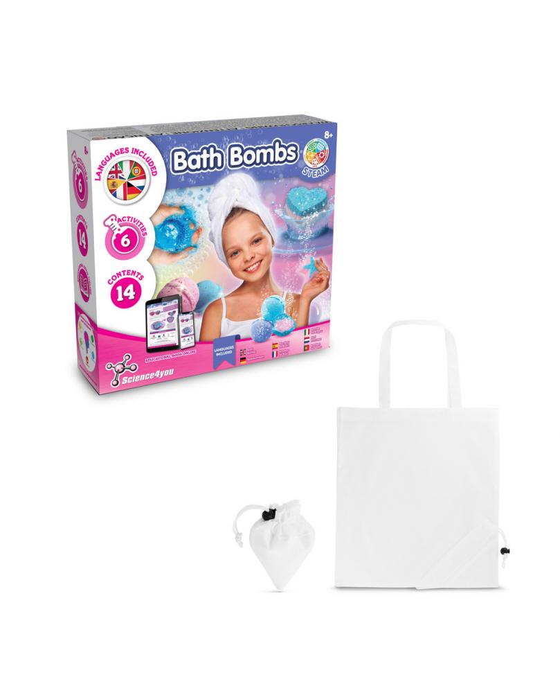 Bath Bombs Kit V. Juguete educativo suministrado con una bolsa de regalo plegable de 190T