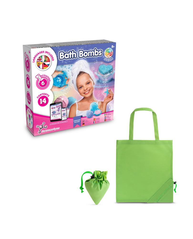 Bath Bombs Kit V. Juguete educativo suministrado con una bolsa de regalo plegable de 190T