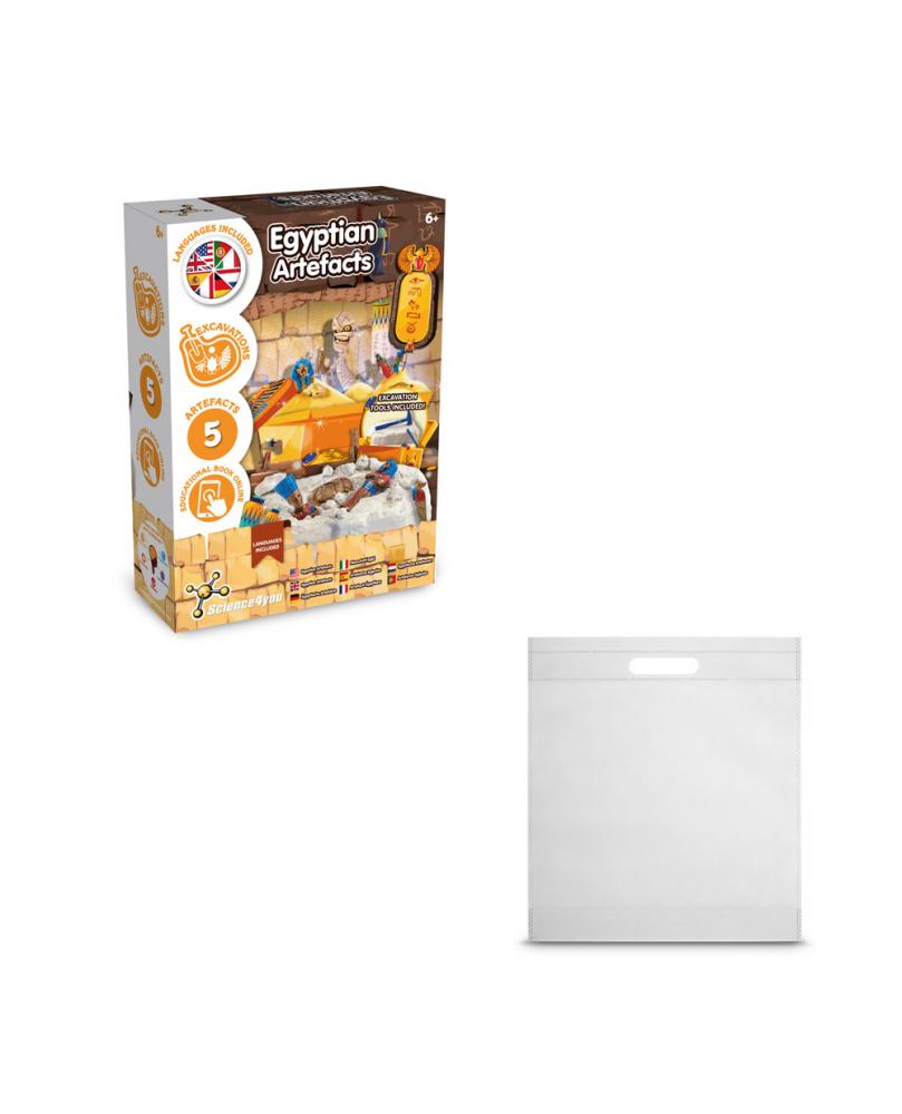 Ancient Egypt Excavation Kit IV. Juego educativo suministrado con una bolsa de regalo de non woven (80 g/m²)