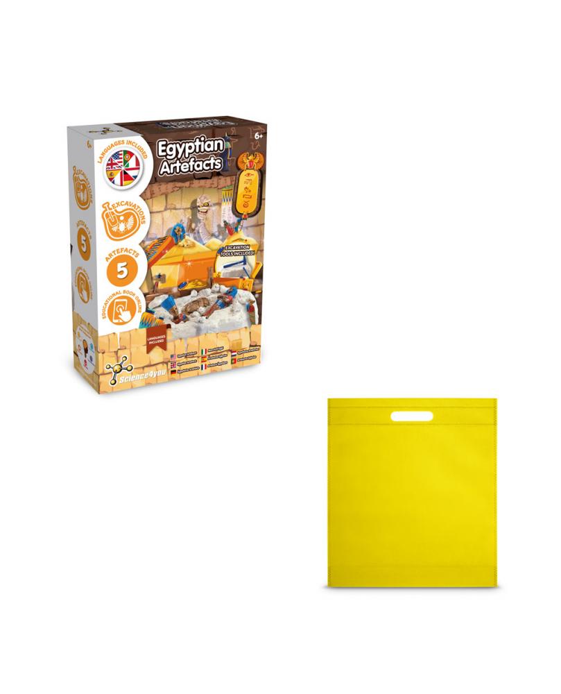 Ancient Egypt Excavation Kit IV. Juego educativo suministrado con una bolsa de regalo de non woven (80 g/m²)