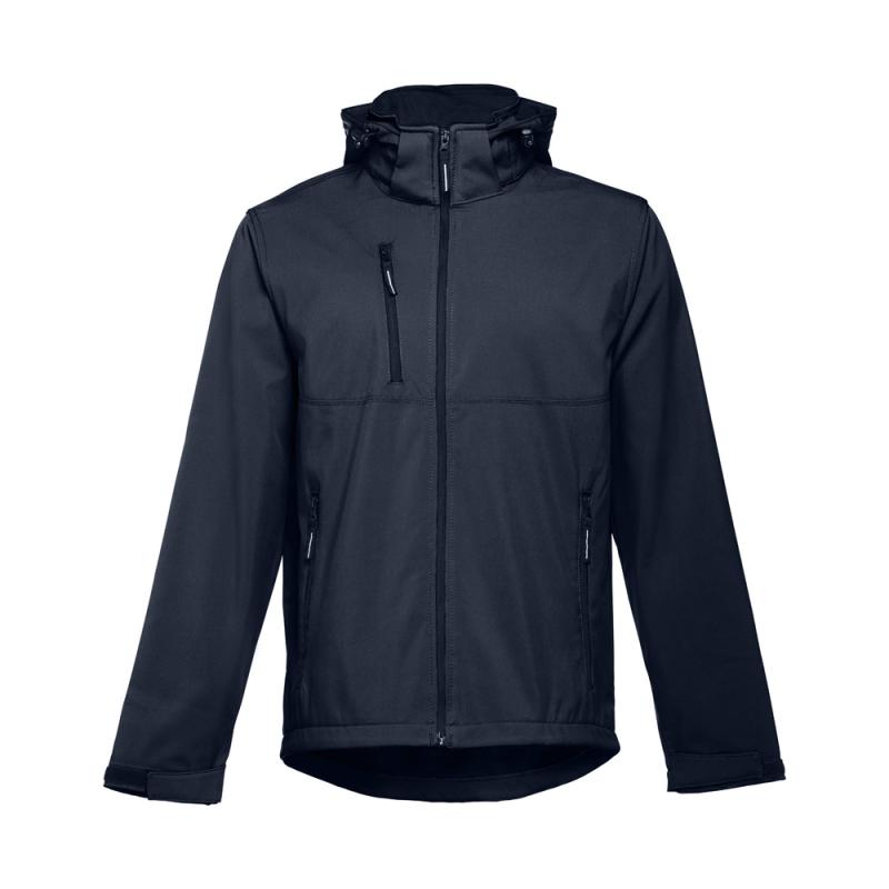 THC ZAGREB. Chaqueta softshell para hombre, con capucha removible