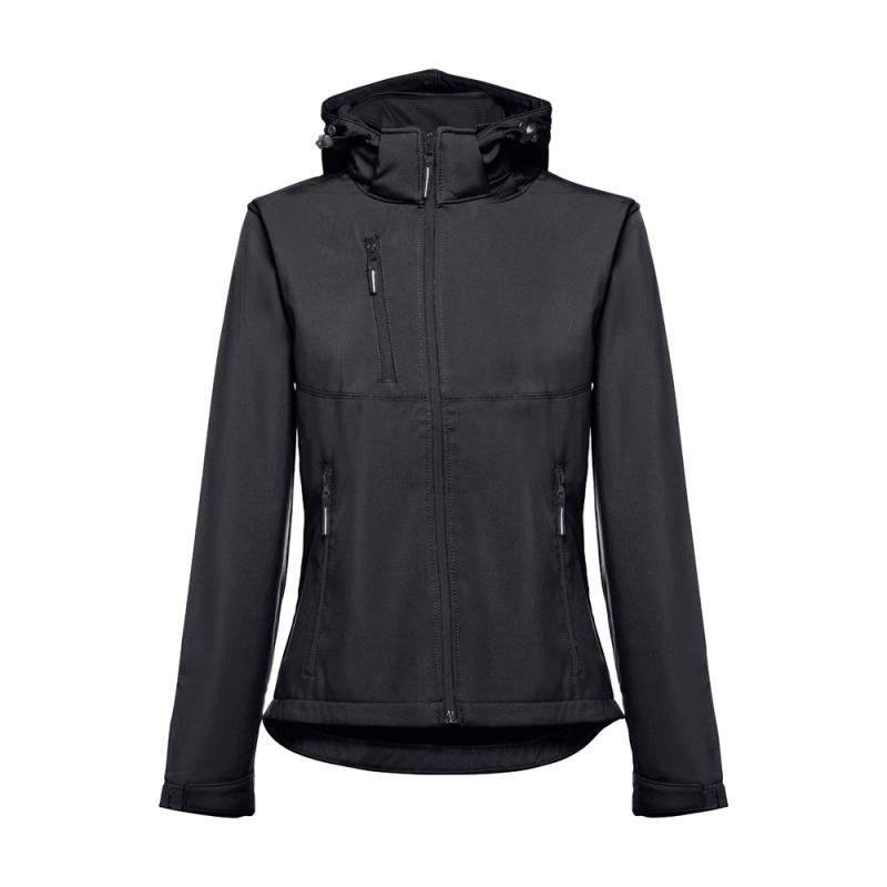 THC ZAGREB WOMEN. Chaqueta softshell para mujer, con capucha removible