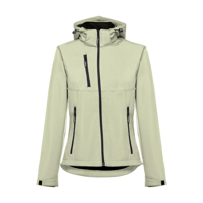 THC ZAGREB WOMEN. Chaqueta softshell para mujer, con capucha removible