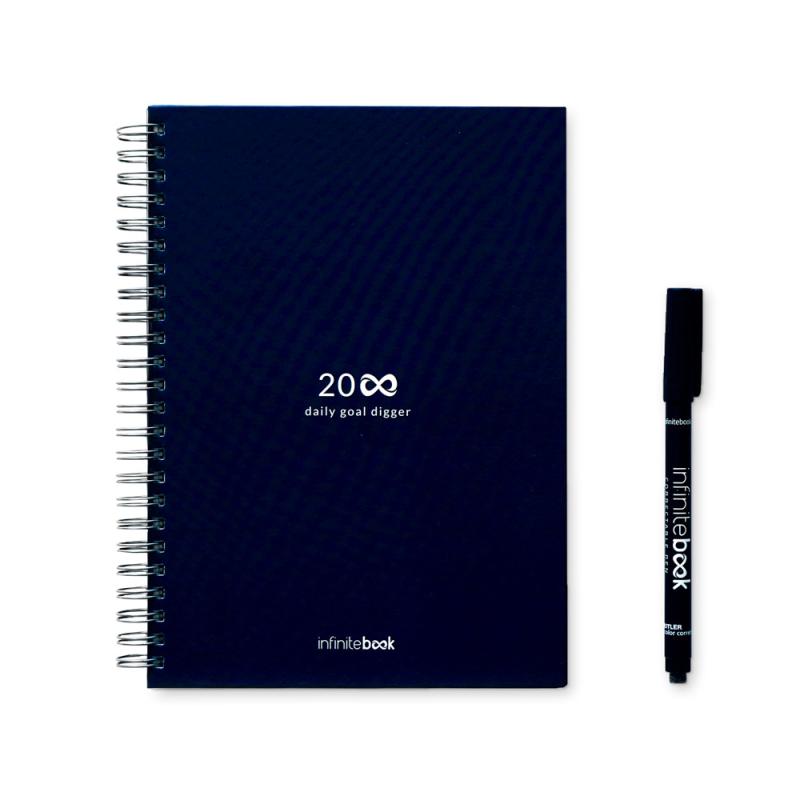 STARTER KIT INFINITE PLANNER A5. El set incluye un "Diario permanente", un kit de limpieza, un marcador y un portamarcadores