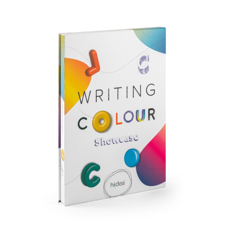 COLOUR WRITING SHOWCASE. Muestrario con 20 bolígrafos de colores