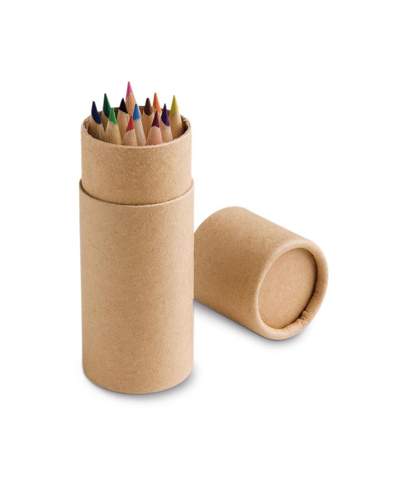 CYLINDER. Caja con 12 lápices de color