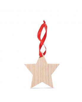 Estrella de madera colgante