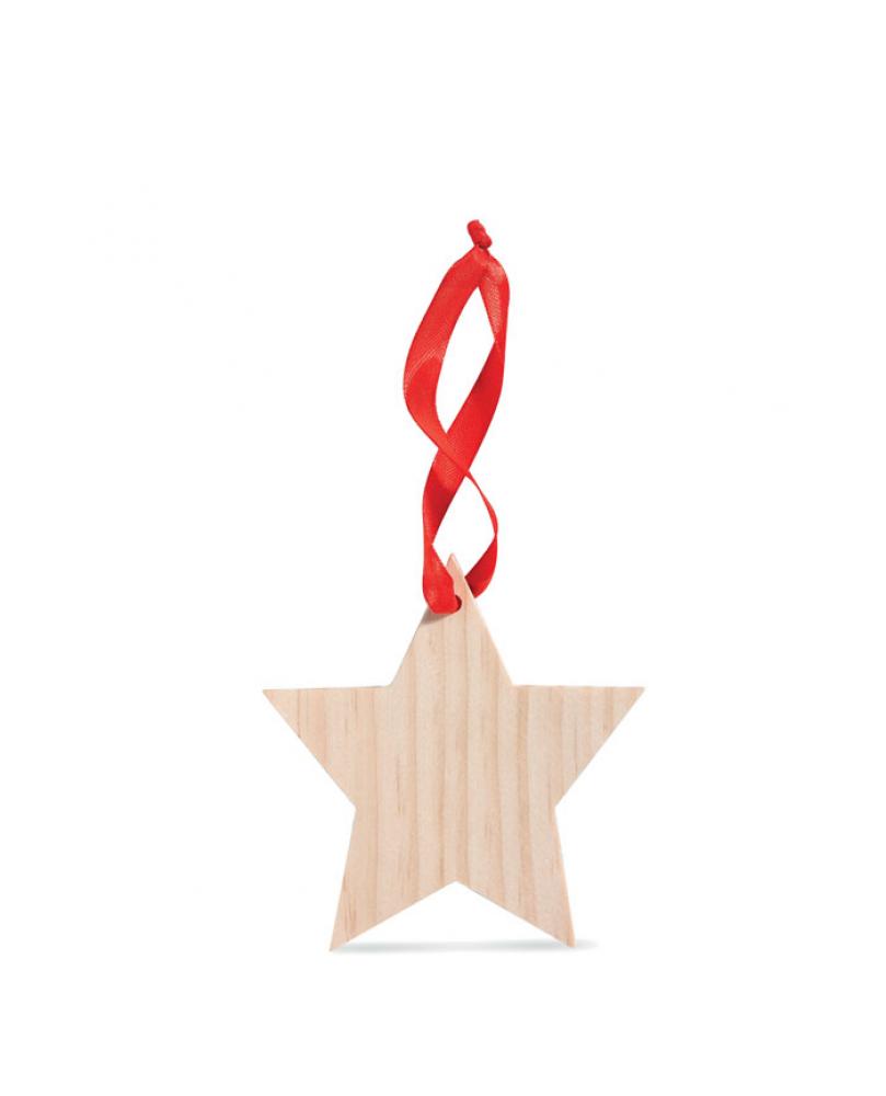 Estrella de madera colgante