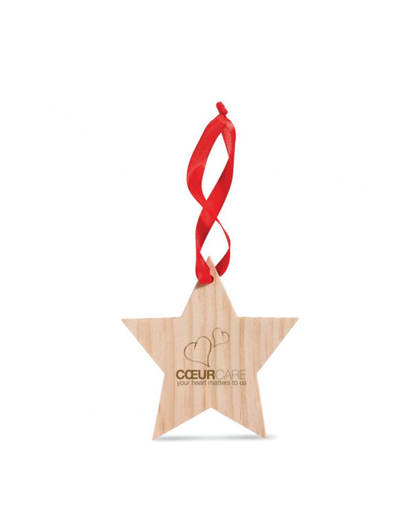 Estrella de madera colgante