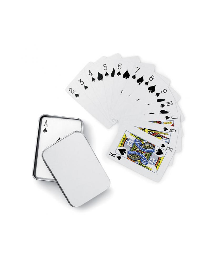 Juego de cartas caja metal