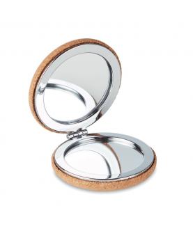 Espejo doble circular corcho