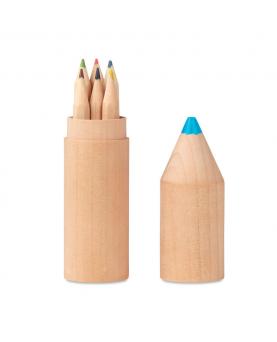 Estuche madera de 6 lápices
