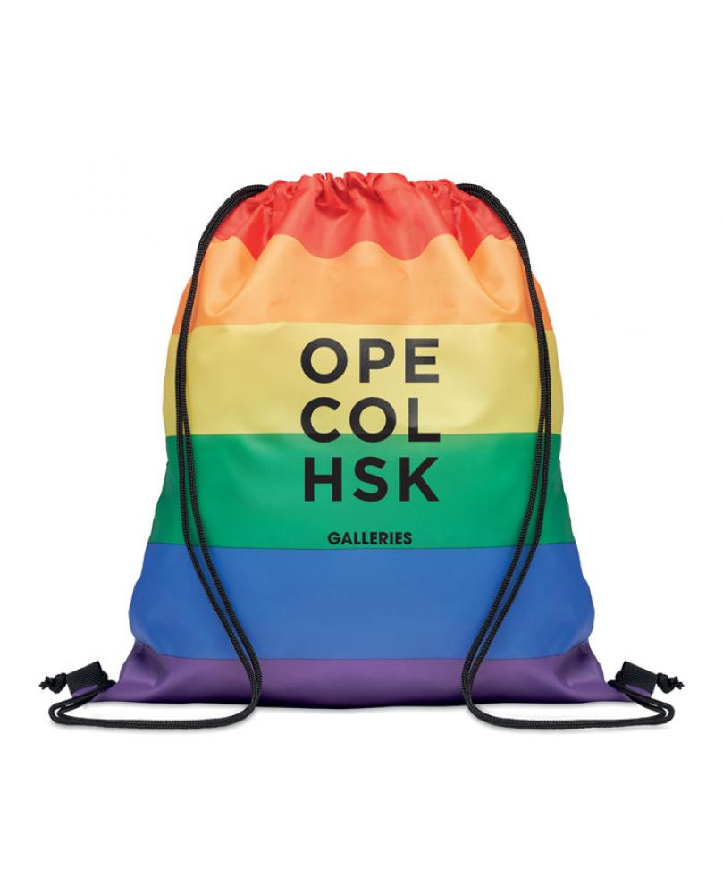 Bolsa cuerdas rainbow de RPET