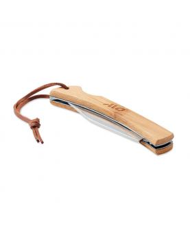 Cuchillo plegable de bambú