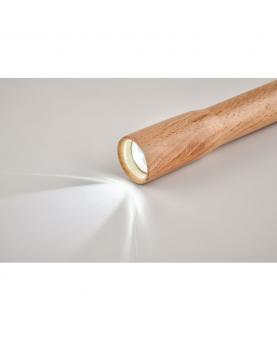 TELES Linterna de madera con luz COB