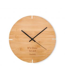 ESFERE Reloj redondo pared de bambú