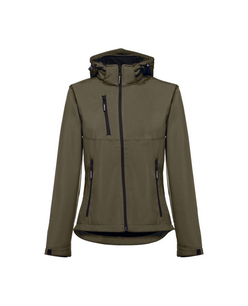 THC ZAGREB WOMEN. Chaqueta softshell para mujer, con capucha removible