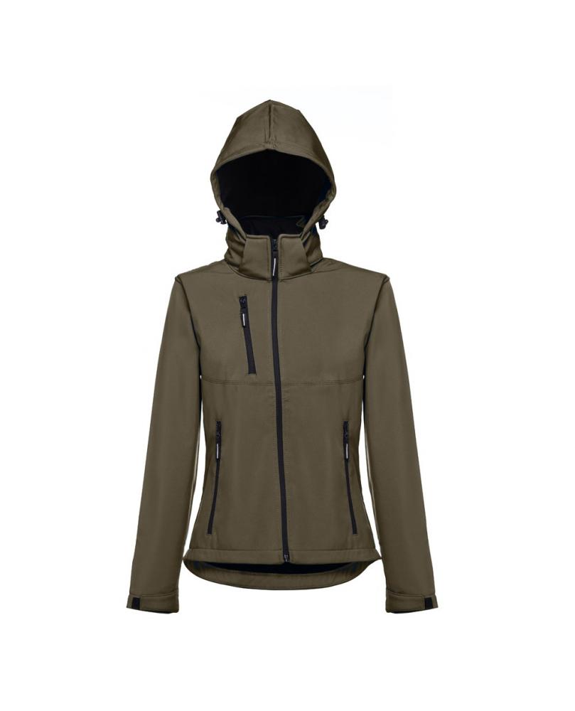 THC ZAGREB WOMEN. Chaqueta softshell para mujer, con capucha removible