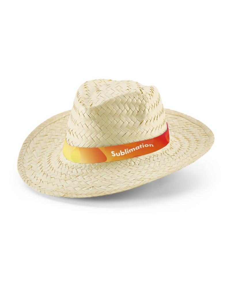 EDWARD RIB. Sombrero de paja natural