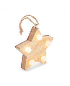 LALIE Estrella de madera con luces