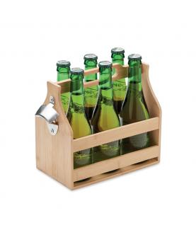 CABAS Caja de bambú para 6 cervezas